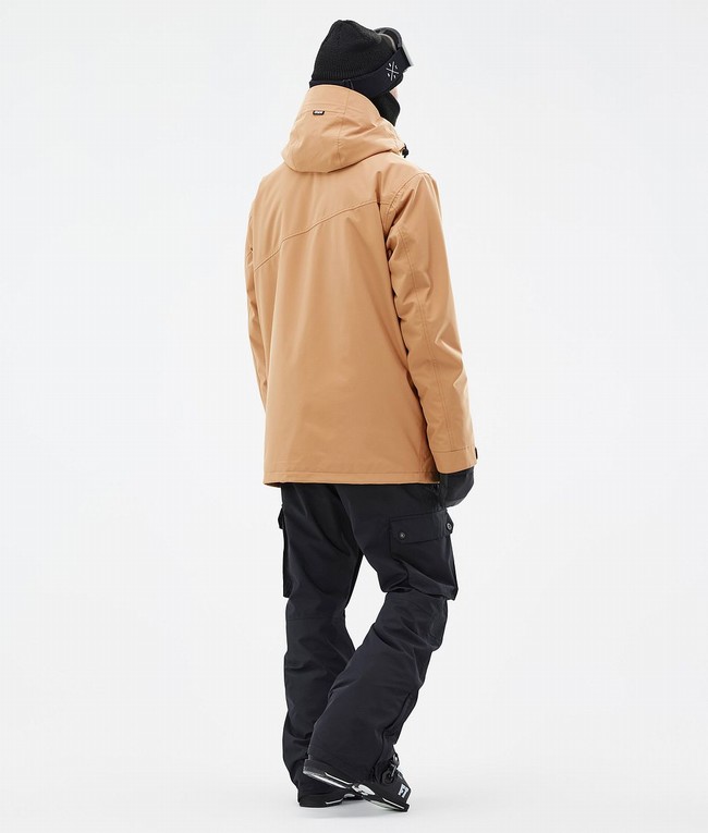 Men Dope Adept Ski Jackets Khaki / Yellow | LTHOFPA-82