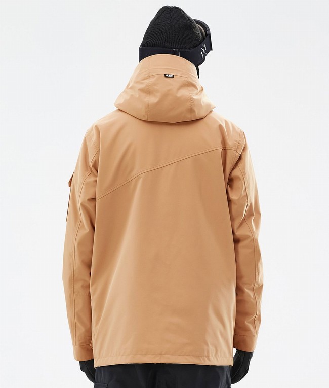 Men Dope Adept Ski Jackets Khaki / Yellow | LTHOFPA-82