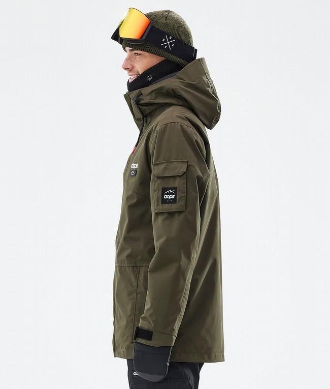 Men Dope Adept Ski Jackets Olive / Green | APYBCNE-53