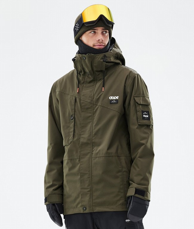 Men Dope Adept Ski Jackets Olive / Green | APYBCNE-53