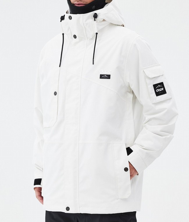 Men Dope Adept Ski Jackets White | SYIHGVJ-97