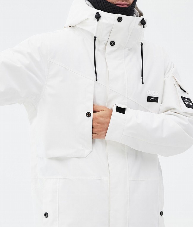 Men Dope Adept Ski Jackets White | SYIHGVJ-97