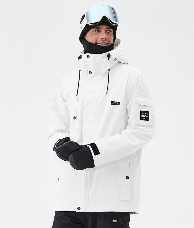 Men Dope Adept Ski Jackets White | SYIHGVJ-97