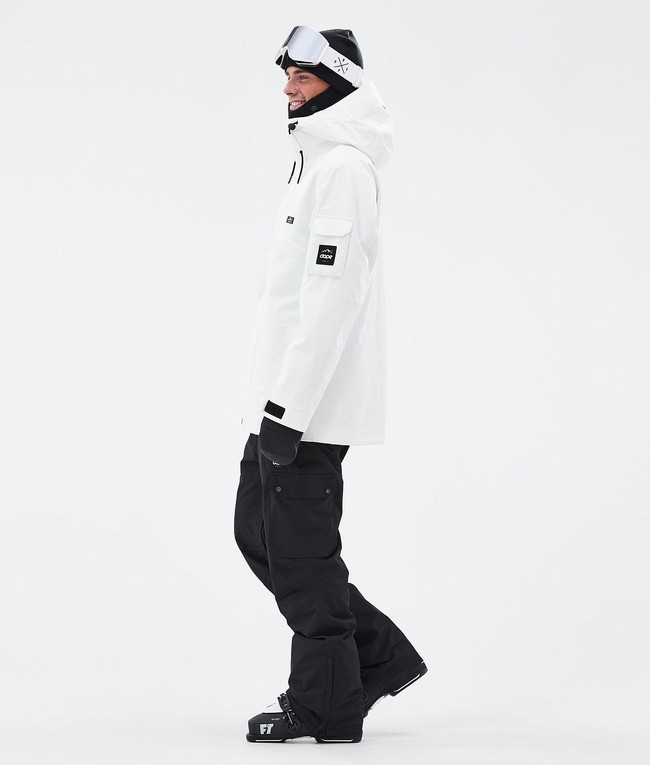 Men Dope Adept Ski Jackets White | TSPCFWB-84