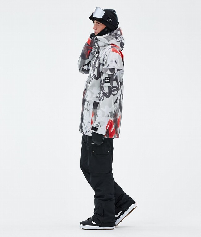 Men Dope Adept Snowboard Jackets Black / Red | SHKUWQN-70