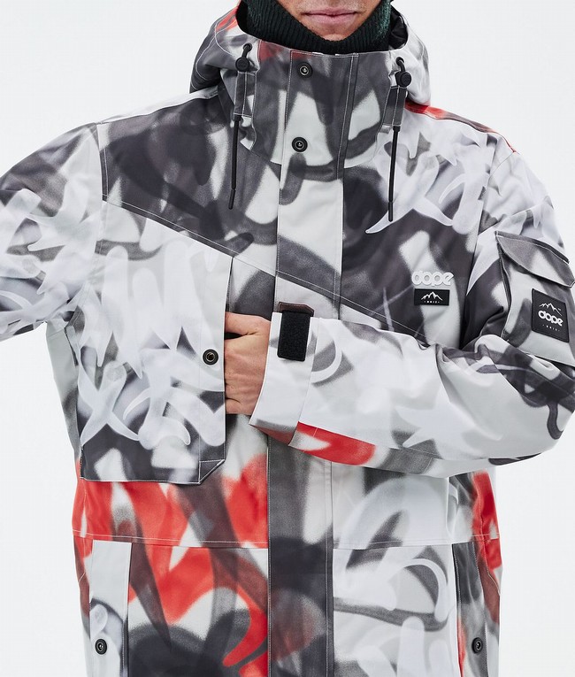 Men Dope Adept Snowboard Jackets Black / Red | SHKUWQN-70