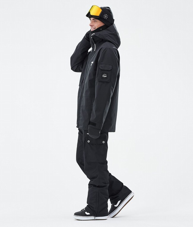 Men Dope Adept Snowboard Jackets Black | VKBMJPC-53