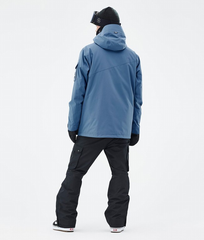 Men Dope Adept Snowboard Jackets Blue / Grey | FUVZPBK-01