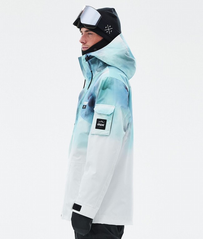 Men Dope Adept Snowboard Jackets Blue / White | BTFUEPM-42