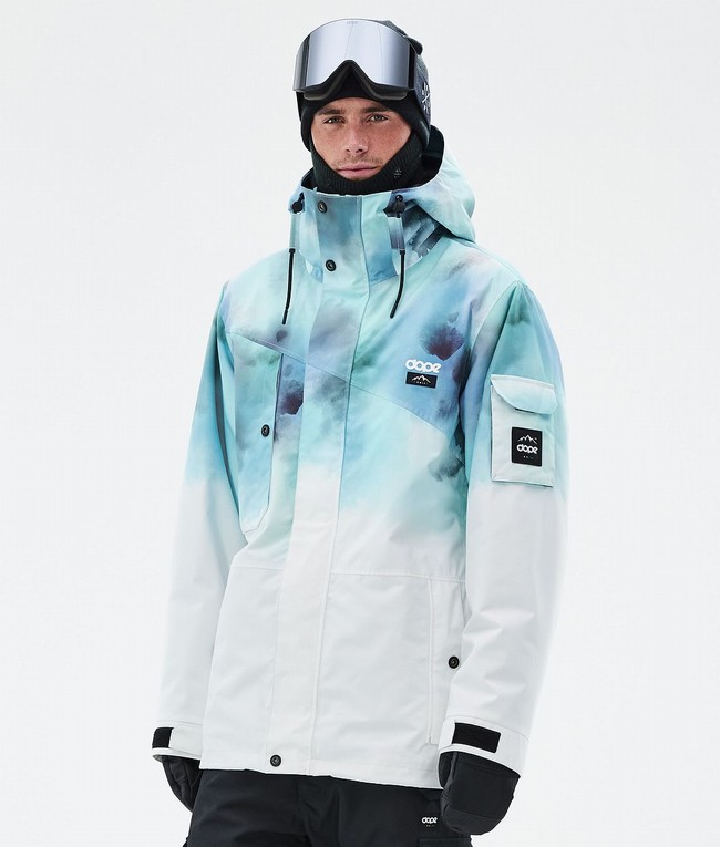 Men Dope Adept Snowboard Jackets Blue / White | BTFUEPM-42