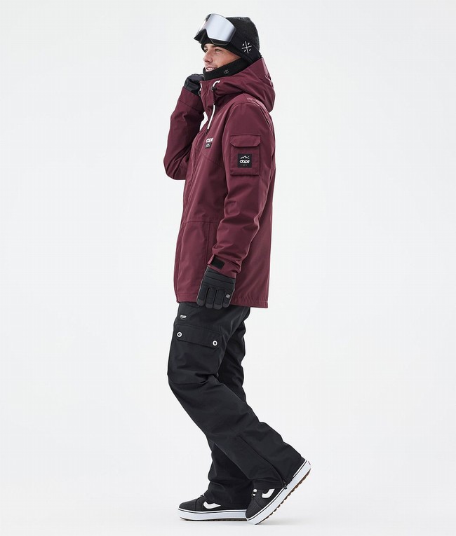 Men Dope Adept Snowboard Jackets Burgundy | FAWLYGJ-89