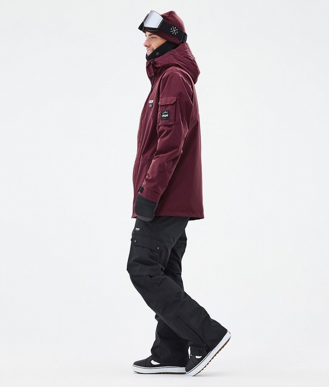 Men Dope Adept Snowboard Jackets Burgundy | HESOGNC-56