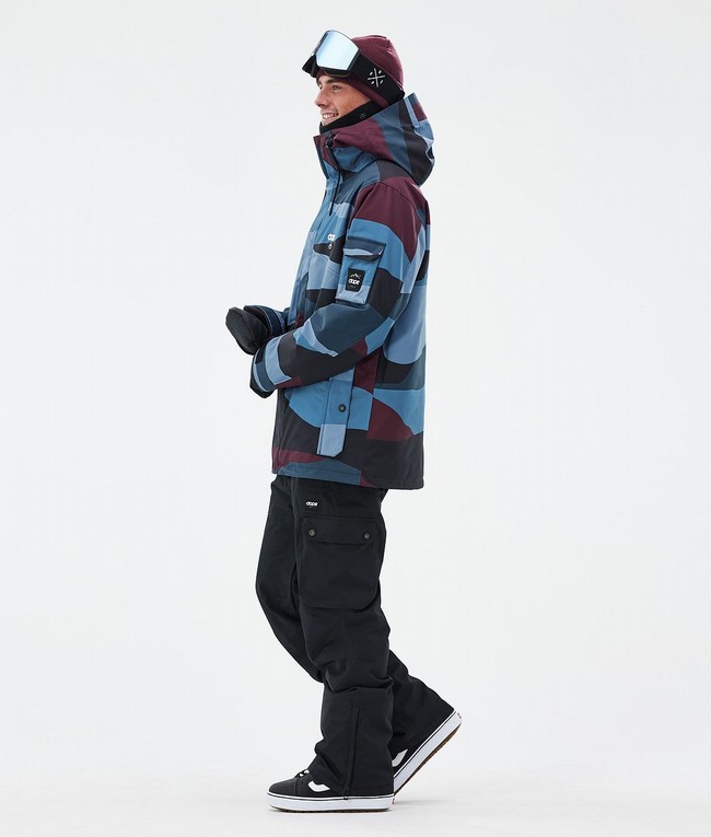 Men Dope Adept Snowboard Jackets Burgundy / Blue | TADHCEO-27