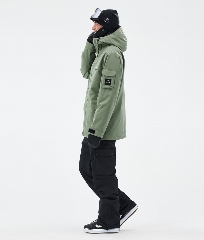 Men Dope Adept Snowboard Jackets Green | BWAUQRV-52