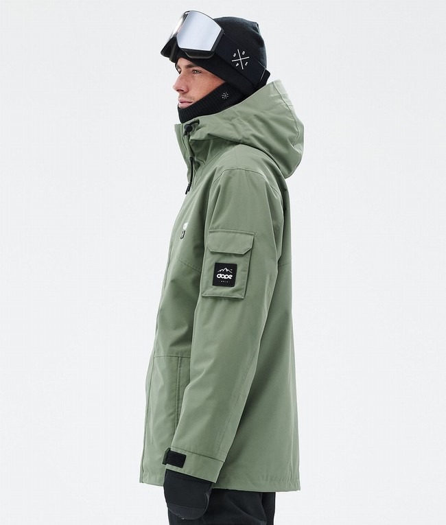 Men Dope Adept Snowboard Jackets Green | BWAUQRV-52