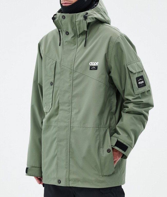 Men Dope Adept Snowboard Jackets Green | BWAUQRV-52