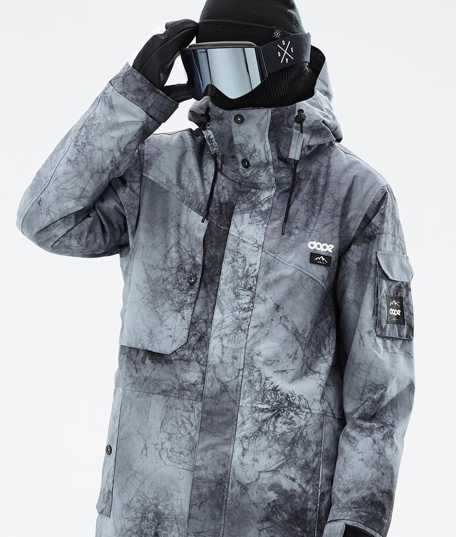 Men Dope Adept Snowboard Jackets Grey | QVOKFJW-54