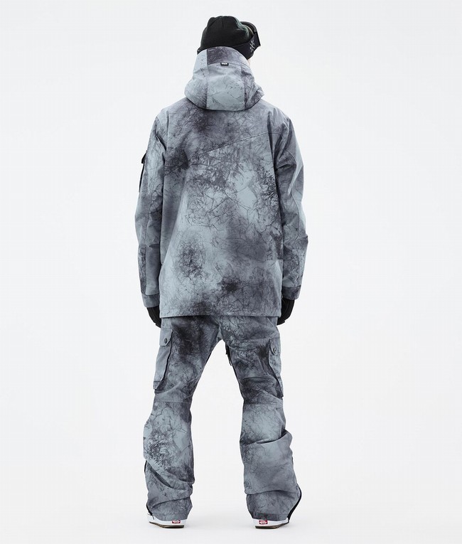 Men Dope Adept Snowboard Jackets Grey | QVOKFJW-54