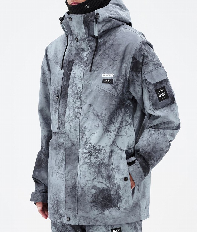 Men Dope Adept Snowboard Jackets Grey | QVOKFJW-54