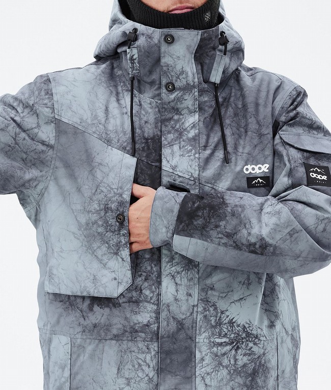 Men Dope Adept Snowboard Jackets Grey | QVOKFJW-54