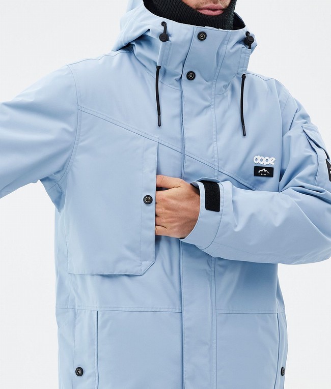 Men Dope Adept Snowboard Jackets Light Blue | UGJRBOZ-94