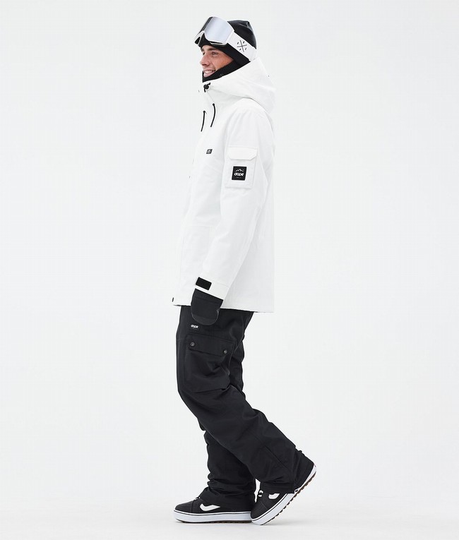 Men Dope Adept Snowboard Jackets White | PUVOEDS-31