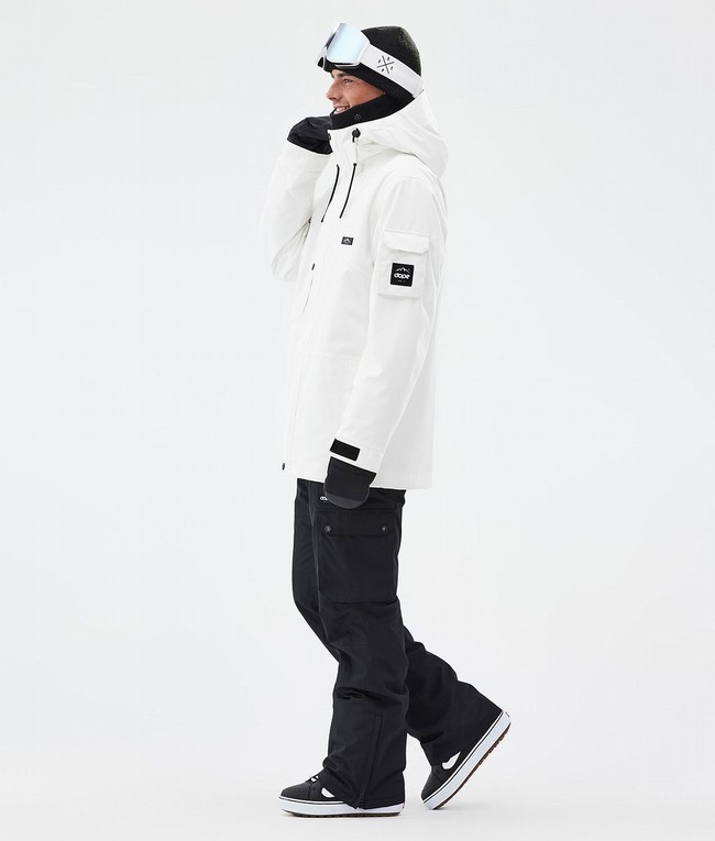 Men Dope Adept Snowboard Jackets White | TFNQKCA-54