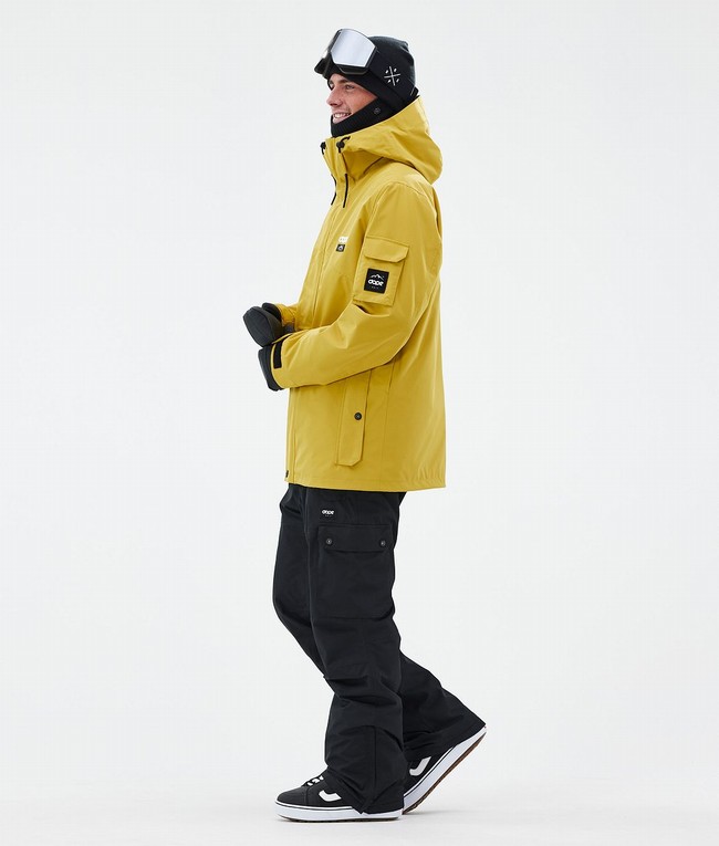 Men Dope Adept Snowboard Jackets Yellow | ESQOGFK-80