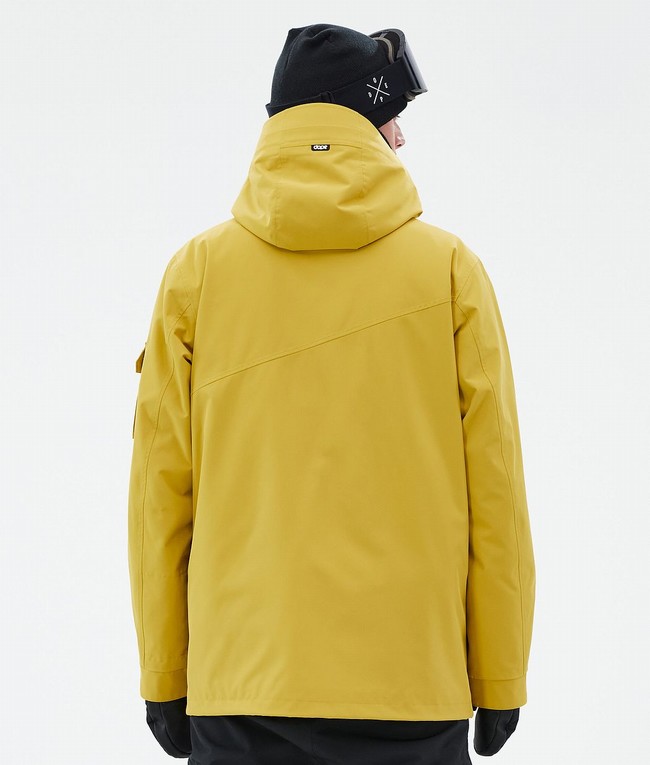 Men Dope Adept Snowboard Jackets Yellow | ESQOGFK-80