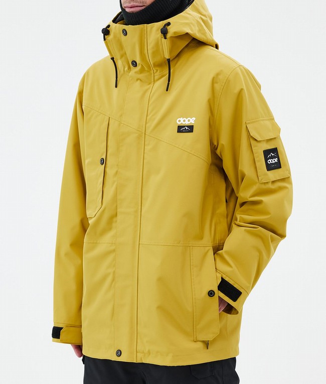 Men Dope Adept Snowboard Jackets Yellow | ESQOGFK-80