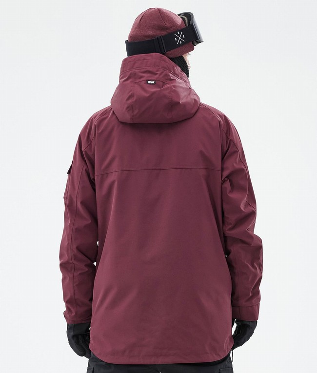 Men Dope Akin Ski Jackets Burgundy | PNWEFHU-67