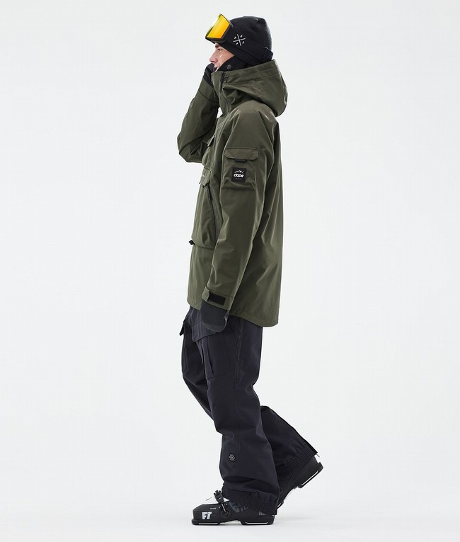 Men Dope Akin Ski Jackets Olive / Green | JQWLXVU-43