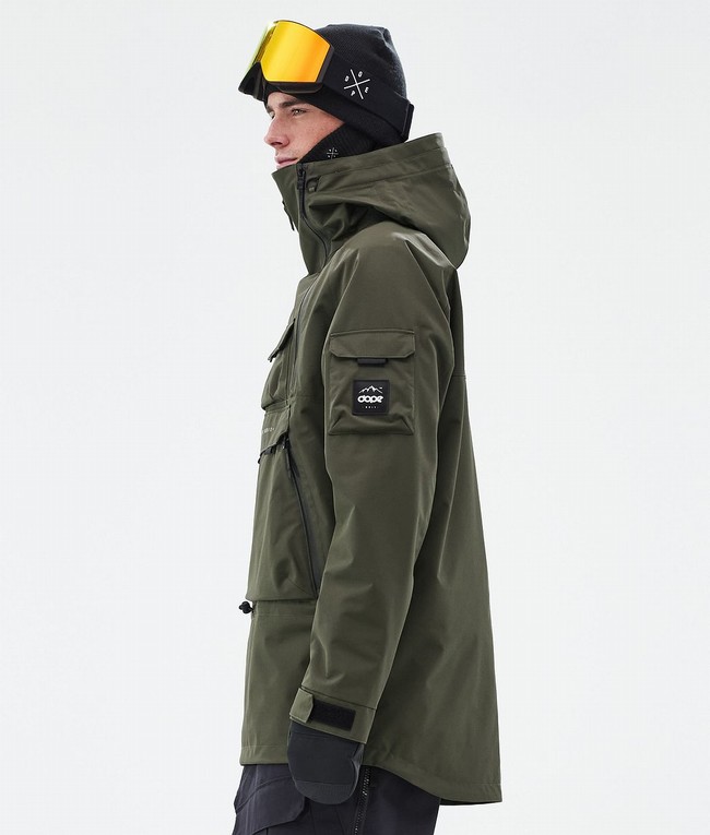 Men Dope Akin Ski Jackets Olive / Green | JQWLXVU-43