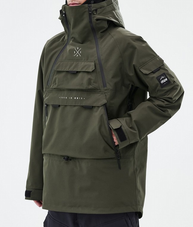 Men Dope Akin Ski Jackets Olive / Green | JQWLXVU-43