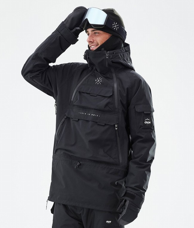 Men Dope Akin Snowboard Jackets Black | TRIAZHJ-23