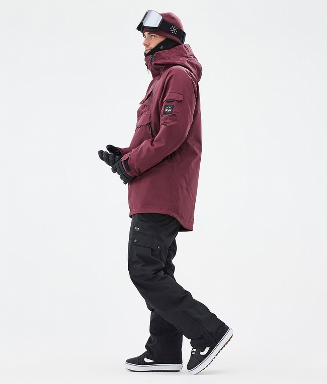 Men Dope Akin Snowboard Jackets Burgundy | LRAEKSN-79