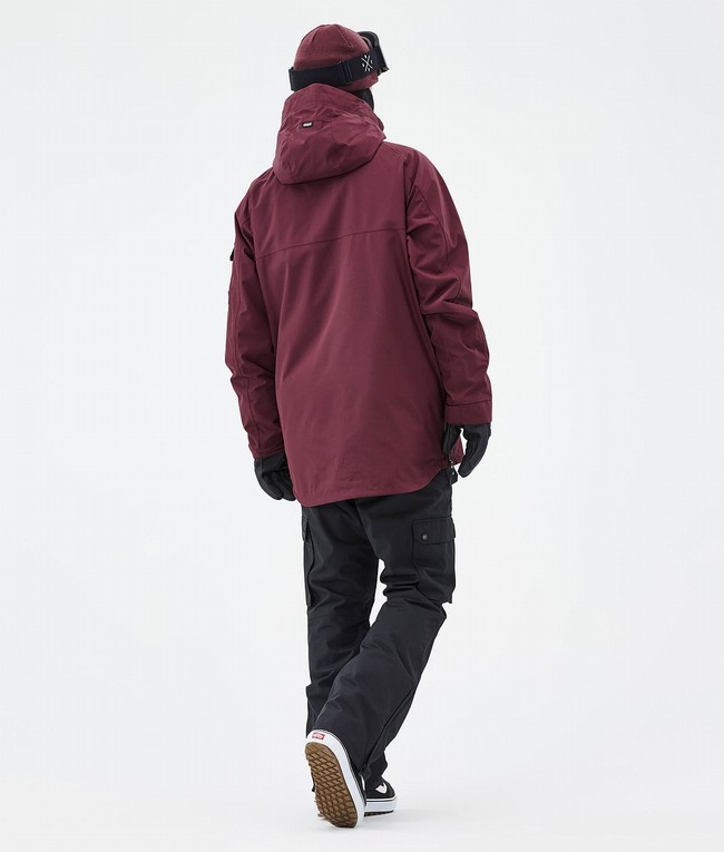 Men Dope Akin Snowboard Jackets Burgundy | LRAEKSN-79