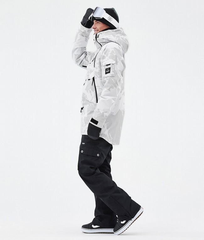 Men Dope Akin Snowboard Jackets Grey / Camo | BOLVGDE-74