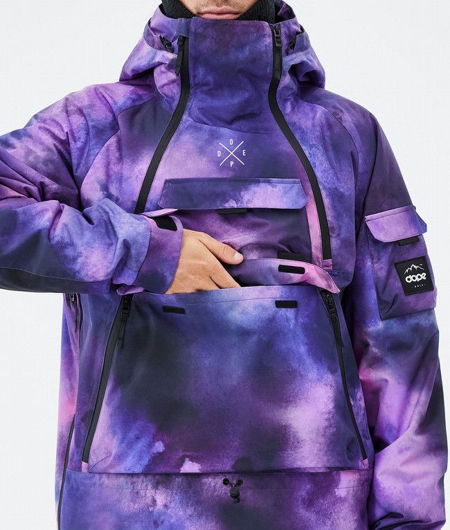 Men Dope Akin Snowboard Jackets Purple | XAOWSQI-83