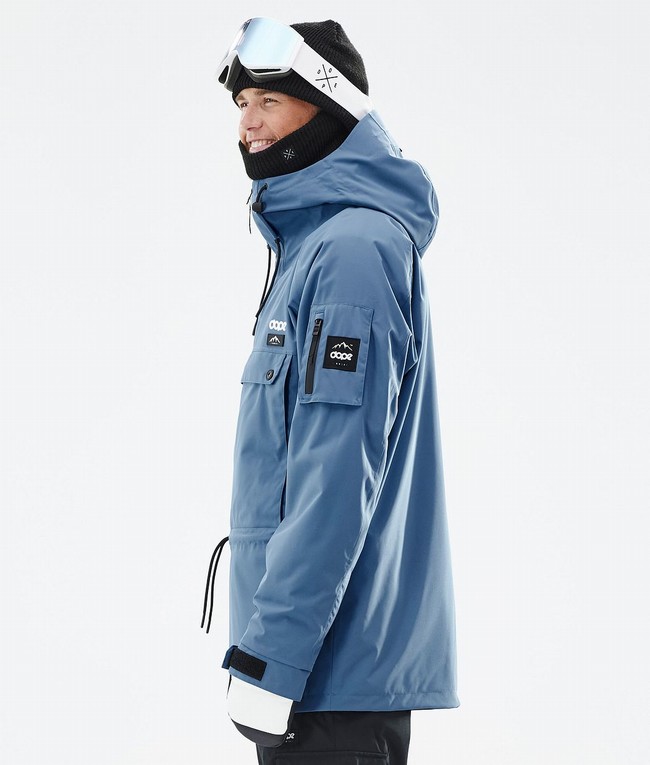 Men Dope Annok Ski Jackets Blue / Grey | AQOEFCS-29