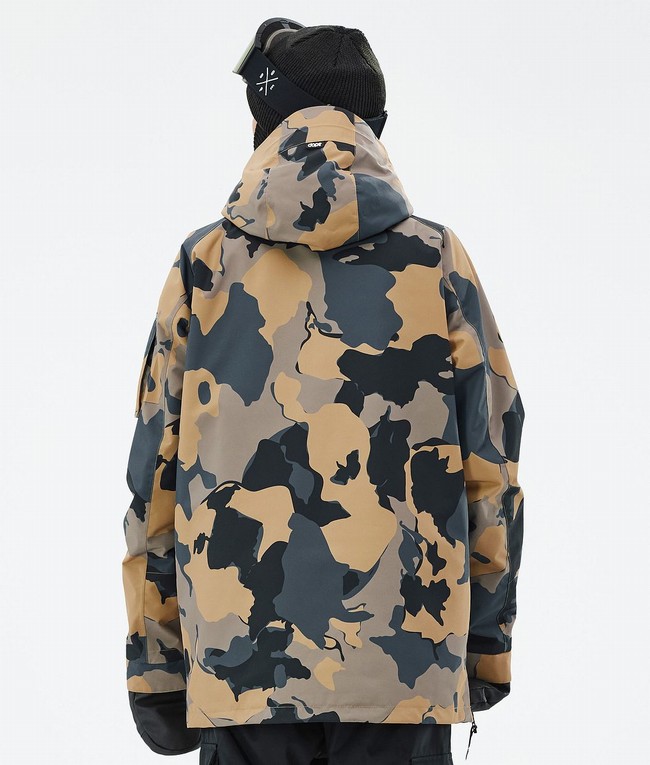 Men Dope Annok Ski Jackets Camo | GSXAYUK-75