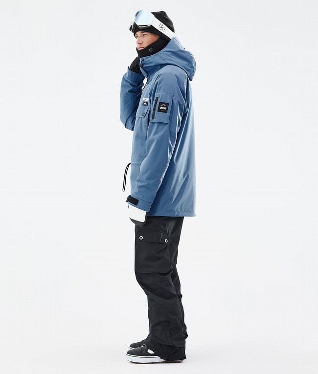 Men Dope Annok Snowboard Jackets Blue / Grey | JVGUTYX-28