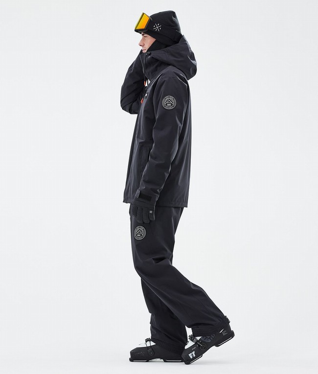 Men Dope Blizzard Full Zip Ski Jackets Black | OXLUIHA-45