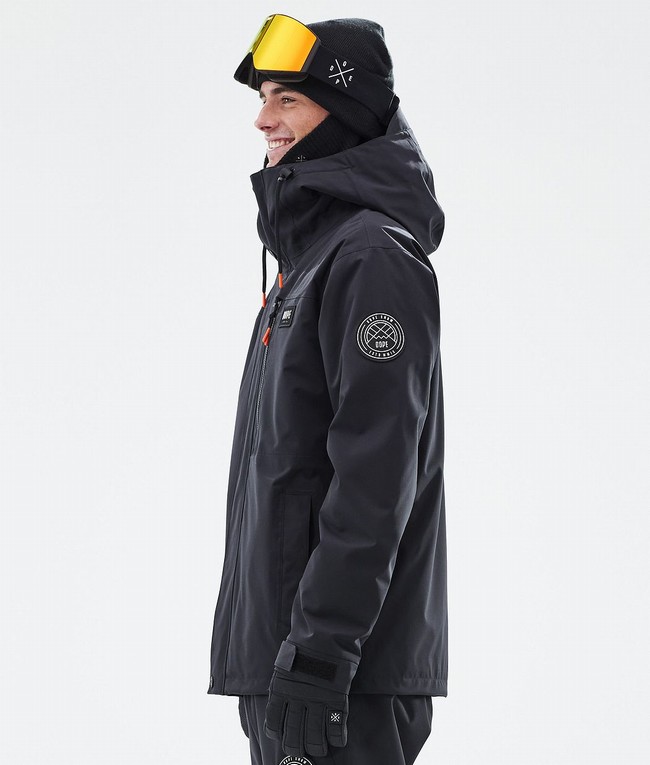 Men Dope Blizzard Full Zip Ski Jackets Black | OXLUIHA-45