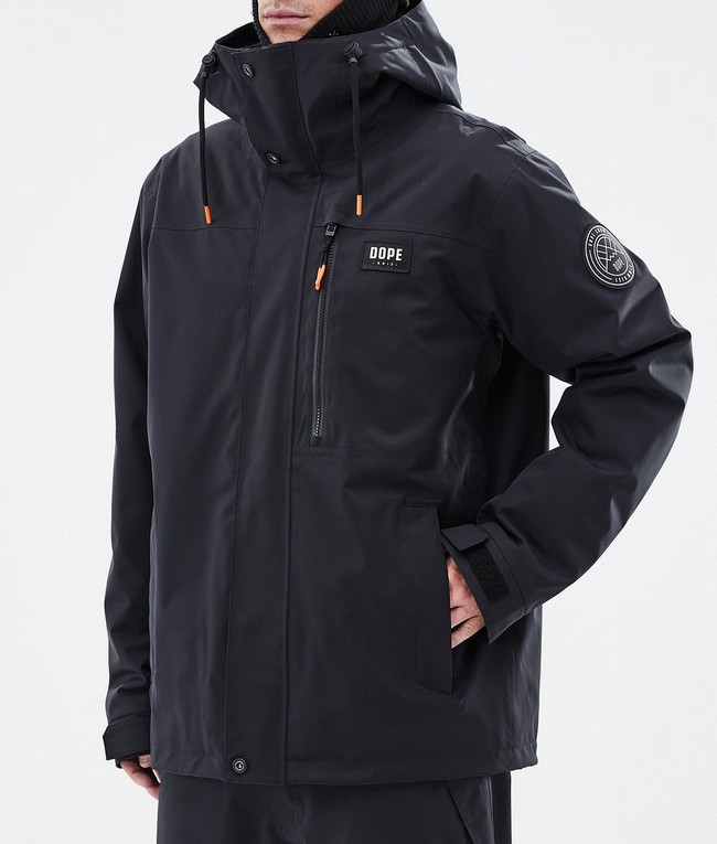 Men Dope Blizzard Full Zip Ski Jackets Black | OXLUIHA-45