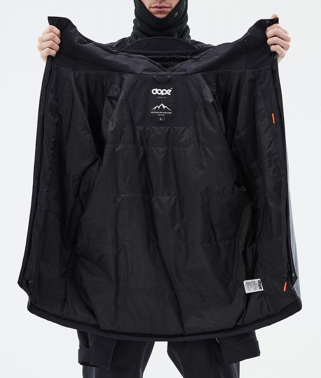 Men Dope Blizzard Full Zip Ski Jackets Black | OXLUIHA-45