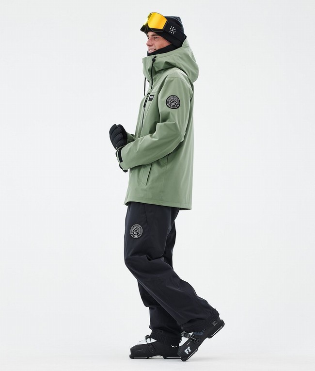 Men Dope Blizzard Full Zip Ski Jackets Green | OUSHBVT-08