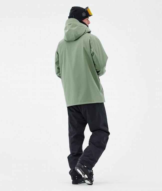 Men Dope Blizzard Full Zip Ski Jackets Green | OUSHBVT-08