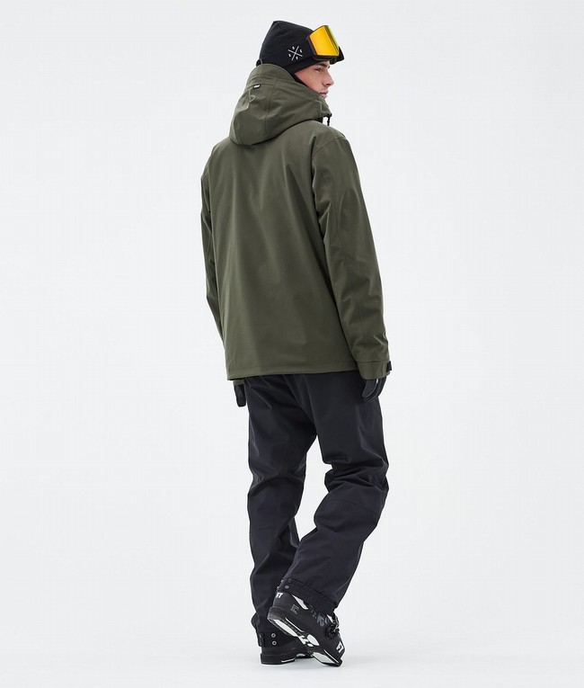 Men Dope Blizzard Full Zip Ski Jackets Olive / Green | ZBYMUGJ-42