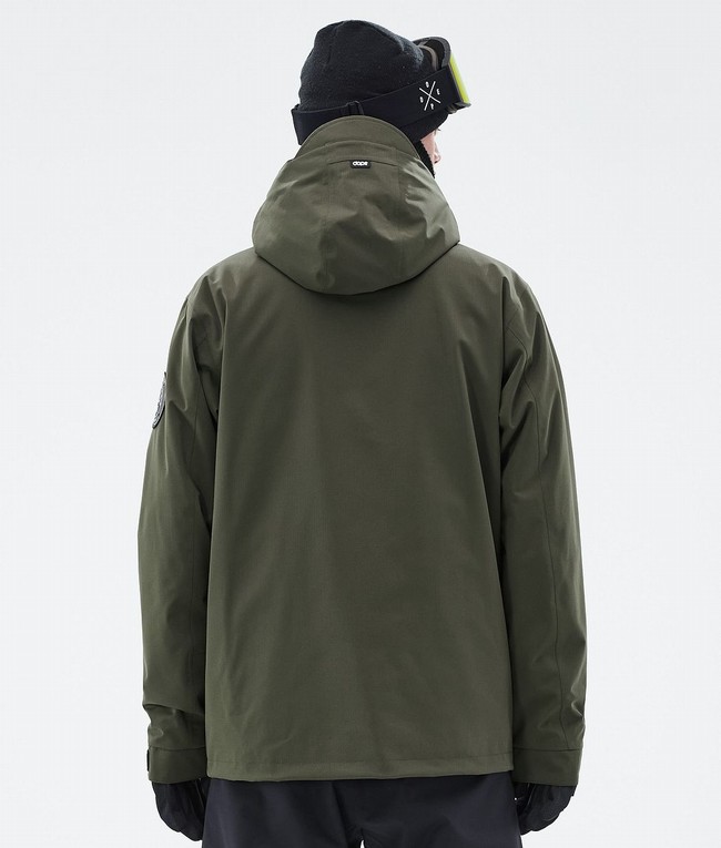 Men Dope Blizzard Full Zip Ski Jackets Olive / Green | ZBYMUGJ-42